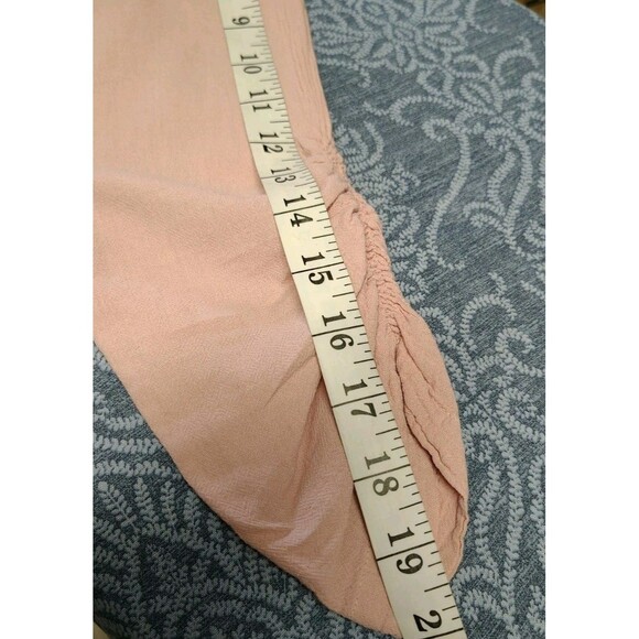 Soft Surroundings Dress Size M Pink Hi-Low Buttons Embroidery Midi Cotton - Picture 11 of 14